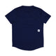 Saysky Clean Combat Pro T-Shirt, Herre, Blue er vist bagfra med et lille hvidt rektangulært mærke med en sort stjerne nederst til højre - en åndbar t-shirt designet til hverdagskomfort.
