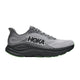En Hoka Clifton 11 herresko i farven Galactic Grey / Stardust, med maksimal stødabsorbering, en tyk og polstret sål, overdel i mesh og et markant sort HOKA-logo på siden. Ydersålen har et strejf af grønt, der kan ses nederst.
