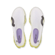 Topbillede af On's Cloudmonster 3 Hyper LS slip-on-sneakers i Limelight/Bloom, unisex-design med sorte detaljer, lilla CLOUDFRAME MVMNT- og FEARLESS-indlægssåler og lysegule såler med Helion HF-hyperskumkomfort.