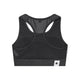 Saysky Zig Zag Combat Sports Bra, Dame, Black Zigzag er en racerback-model med mesh-rygpanel og chevron-bånd, fremstillet af genanvendt Combat-materiale. Har et stjernelogo nederst til højre på ryggen. Ideel til løb med høj intensitet.