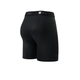 STANCE Compression Nylon Underwear for herre i sort har en længde midt på låret, elastisk logo-linning og en lille lomme på højre side. Fremstillet af fugttransporterende materiale for komfort hele dagen, vist på en hvid baggrund.