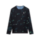 Black On Performance Long-T Lumos 3 – langærmet herre-T-shirt med et diskret grønt mønster, et lille logo på brystet og tekstdetaljer i reflekterende stil.