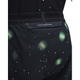 Lumos Performance-shorts, herre, sorte shorts med et grønt prikmønster og en lommeklap bagpå med påskriften Swiss Engineering.