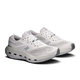 Et par On Cloudrunner 3 Max herreløbesko i farvekombinationen Frost/Rock med overdel i mesh, snørelukning og diskrete grå detaljer. Disse sportslige løbesko er designet med henblik på maksimal komfort og har tykke, polstrede såler samt On-logoet på siderne. Skoene vises side om side på en hvid baggrund.