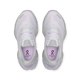 Et par On Cloudrunner 3 Max dame-løbesko i farven Frost/Verbana, set ovenfra, viser det øverste mesh-design, snørebåndene og indersålerne med Cloudrunner 3 Max-logoet – designet til maksimal komfort ved hvert skridt på din løbetur.
