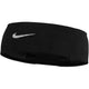 Sort Nike Flex-pandebånd, unisex, med et hvidt Swoosh-logo.