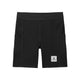 Sorte Saysky Flow+ Race Short Tights 7″, Herre, med sidelommer og et logo-mærke nederst på højre ben, der giver kompressionsstøtte.