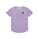 Saysky Flower Flow T-shirt, Herre, Purple er en kortærmet, fugttransporterende t-shirt med rund halsudskæring, lille sort logo og tekst på venstre bryst og en let buet kant, der giver god komfort.