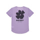 Saysky Flower Flow T-shirt, Herre, Purple, har korte ærmer, en sort blomstergrafik og SAYSKY COPENHAGEN på ryggen - en stilfuld, fugttransporterende løbe t-shirt herre.