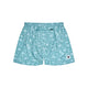 Saysky Flower Pace Shorts 5", Herre, Light Blue Flower har et hvidt blomstermønster, elastisk linning, gylp foran og et logomærke på venstre kant - letvægts træningsshorts til komfort og stil på en hvid baggrund.
