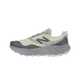 En lysegrå og lysegul New Balance Freshfoam Hierro V9, Herre (Morel) sportssko med en tyk grå sål, overdel i mesh og et markant N-logo på siden vises i profil mod en hvid baggrund.
