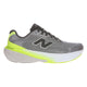 New Balance Freshfoam X 860 V15 Herre løbesko i Slate Grey har et stort "N"-logo, hvid sål, lysegule detaljer på hælen og mellemsålen og er designet til at give stabilitet, støtte og komfort.
