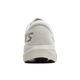 En Brooks Ghost Amp-løbesko til herre i farven Coconut/Purple Dove/Raisin ses set bagfra, hvor den tykke DNA HYPE-mellemsål og en del af mærkenavnet i mørke bogstaver på hælen fremhæves, alt sammen på en ensfarvet hvid baggrund.