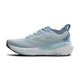 En lyseblå Brooks Glycerin GTS 23 Dame løbesko i NantucketBreeze/Rain/Clear med en tyk hvid sål, blå detaljer og perforerede sidedetaljer, vist i sideprofil mod en hvid baggrund.