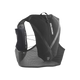 Salomon Gravel Skin 4 Set løbevest, unisex i sort, vises på en hvid baggrund. Den har sidepaneler i mesh, en lomme med lynlås foran og Salomon-logoet på ryggen – perfekt som løberygsæk til dine løbeture.
