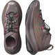 Salomon Grvl Concept unisex trail-løbesko i Iron/Black/Knockout Pink, med sorte snørebånd og tykke, strukturerede såler, vist oppefra og fra siden på en hvid baggrund - perfekt til løb på grus.