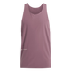 Adidas Adi365 Hk Singlet til mænd i farven Shafig mauve er en ærmeløs sportstank med små perforeringer og et hvidt logo nederst i venstre side, vist på en almindelig hvid baggrund.