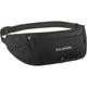 Salomon Pulse Sling Belt, Unisex, Black har en justerbar rem, lynlåslomme foran og et hvidt Salomon-logo - perfekt til at bære små ting håndfrit under enhver aktivitet.