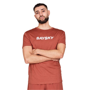 Logo Pace T-Shirt, Herre, Red Melange