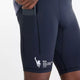 Sorte New Balance NYC Marathon RC Pocket Half Tights 9″, løbeshorts til mænd med en sidelomme til en smartphone og løbets logo på benet.