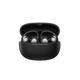 Et par sorte Shokz Open Dots One True Wireless Open-Ear Hovedtelefoner med ørekroge hviler i et åbent, sort opladningsetui mod en almindelig hvid baggrund.
