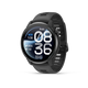 Sort COROS Pace 4 Pro GPS-løbeur med en cirkulær AMOLED-berøringsskærm, der viser klokkeslæt, dato, batteriniveau og skridttælling.