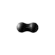 Casall Peanut Ball Back Massage, Unisex, i sort med mærkets navn trykt i hvidt i midten, er ideel til at lindre spændinger i ryggen. Det jordnøddeformede redskab er vist mod en almindelig hvid baggrund.