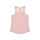 Saysky Reactive Flow Singlet, Dame, Pink Logo er en ærmeløs lyserød løbetop med racerback, buet kant og en hvid logopatch på brystet - en ideel løbetøj til løbsdagen. Vist på en hvid baggrund.