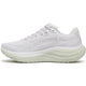 Et sidebillede af Saucony Ride 19 Dame løbesko i farven Fog/Cast, en neutral allround-løbesko med tyk buet sål, åndbart mesh-overdel og synlige snørebånd. Saucony-logo er præget på siden og sålen.