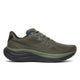 Saucony Ride 19 herresko i farven Fatigue/Black har en overdel i mesh, bølgede detaljer på siden og en struktureret sål. De neutrale allround-sko ses her set fra siden mod en hvid baggrund.