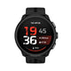 Et sort Suunto Run 2-sportsur med et digitalt display, der viser kl. 19:45, datoen, kalorieforbruget og batteriniveauet.