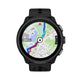 Sort Suunto Run 2, 4 GB, helt sort sportsur med en rund skærm, der viser et navigationskort med ruteforløb og positionsmarkør.