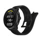 Suunto Run 2 i sort, 4 GB, helt sort GPS-løbeur med en rund skærm, der viser tid, tempo, puls og varighed.