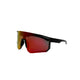 Sapa v. 2.0 Re-Run Polarised, Ocean Red – sorte sportsolbriller med omsluttende design og reflekterende røde polariserede glas.