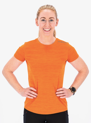 C3 T-shirt, Dame, Orange