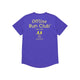 Statement Combat Pro T-shirt, Herre, Purple fra Saysky er en åndbar sportstøj løbetrøje herre med gul "Offline Run Club since 1991"-tekst og to løbere på ryggen, med mindre tekst og "Hello World!" i bunden.