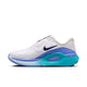 Nike Structure Plus Dame i White/Midnight Navy-Royal Pulse har overdel i mesh, mørkeblå swoosh, blå mellemsål, blågrøn hældetalje og ZoomX-støddæmpning for stabilitet og støtte - ideel til løbere med overpronation.