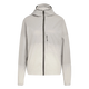 Adidas Terrex Xperior Light Windweave-jakken er en sort-hvid dam jakke med lynlås foran, lange ærmer og en lille brystlomme med lynlås, vist på en ensfarvet hvid baggrund.