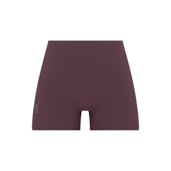 Zero Short Tights til kvinder i farven »Urchin« fra ON, med et tætsiddende design, vist på en ensfarvet hvid baggrund. Mærkets »ON«-logo er placeret nederst på venstre ben.