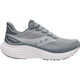 Saucony Triumph 24 løbesko herre i Fossil/Gunmetal har meshstof, en hvid og grå sål for blød støddæmpning, sølvlogo på siden og "TRIUMPH 24"-tekst nær hælen. Skoen er vist i profil mod højre.