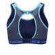 Shock Absorber Ultimate Run Bra Padded, Dame, Sail Away Navy har marineblå og lyseblå farver, justerbare stropper, racerback-udskæring, hægtelukning og bundbånd med mærke - din ideelle løbebh til hver eneste løbetur.