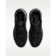 En top-down-visning af Nike Vomero Premium Herre løbesko i Black/Mtlc Dark Grey-Dk Smoke Grey "CM" viser mønstrede sider, indersåler mærket Vomero og RUN, sorte snørebånd, perforerede tåområder og ZoomX-skum for maksimal komfort.