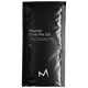 En elegant sort 42 g-pakke med Maurten Drink Mix 160, en populær energipulver sportsdrik, har en minimalistisk hvid tekst med ingredienser som maltodextrin og fruktose.