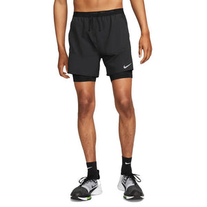Stride 5" 2in1 Shorts, Herre, Black/Black/Black