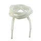 Adapt Comfort Oval Laces White 120 cm, Unisex, er slidstærke hvide snørrebånd med plastiklister - ideelle til sneakers eller som erstatningssnørebånd. Vises mod en almindelig hvid baggrund.