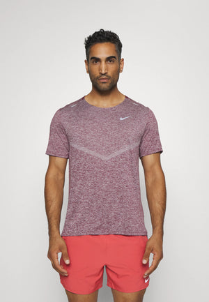 Dri-Fit Rise 365 SS Tee, Herre, Night Maroon/Heather