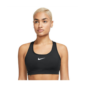 Swoosh Bra Padded, Dame, Black/White