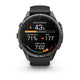 Et Garmin fenix 9 Pro InReach 43 mm AMOLED Carbon Grey DLC titanium/sort/Pebble multisport-smartur viser træningsdata – Udholdenhed 43 %, Potentiale 71 %, BPM 177, Hård Zone, tid 7:02—på sit runde digitale urskive. Med flere sideknapper og avancerede sporingsfunktioner understøtter dette Garmin-ur også inReach-satellitforbindelse for øget sikkerhed under dine aktiviteter.