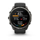 Et Garmin fenix 9 Pro InReach 51 mm multisport-smartur i Carbon Grey DLC-titanium med en sort/Pebble Grey silikonerem viser udholdenhed på 43 %, potentiale på 71 %, puls på 177 og tid i den hårde zone på 7:02 på en levende skærm med farverige fremskridtsbjælker og danske tekstetiketter.