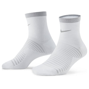 Spark Lightweight Ankle Sock, Unisex, White/ Reflect Silver